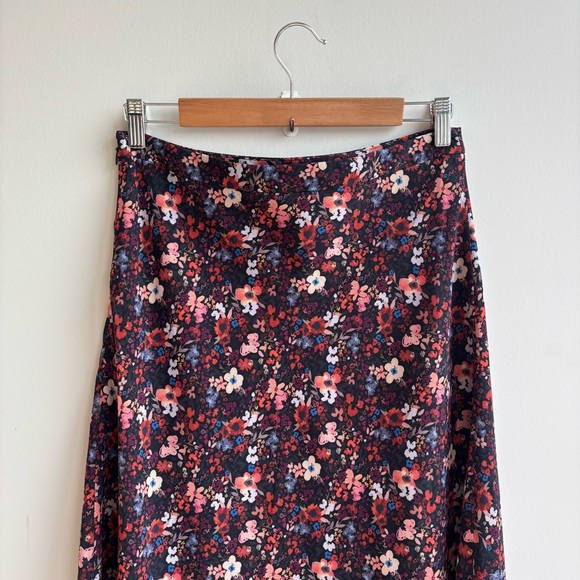 ME+ EM MULTICOLOR FLORAL A LINE MIDI SKIRT, SIZE 10 - Picture 10 of 12